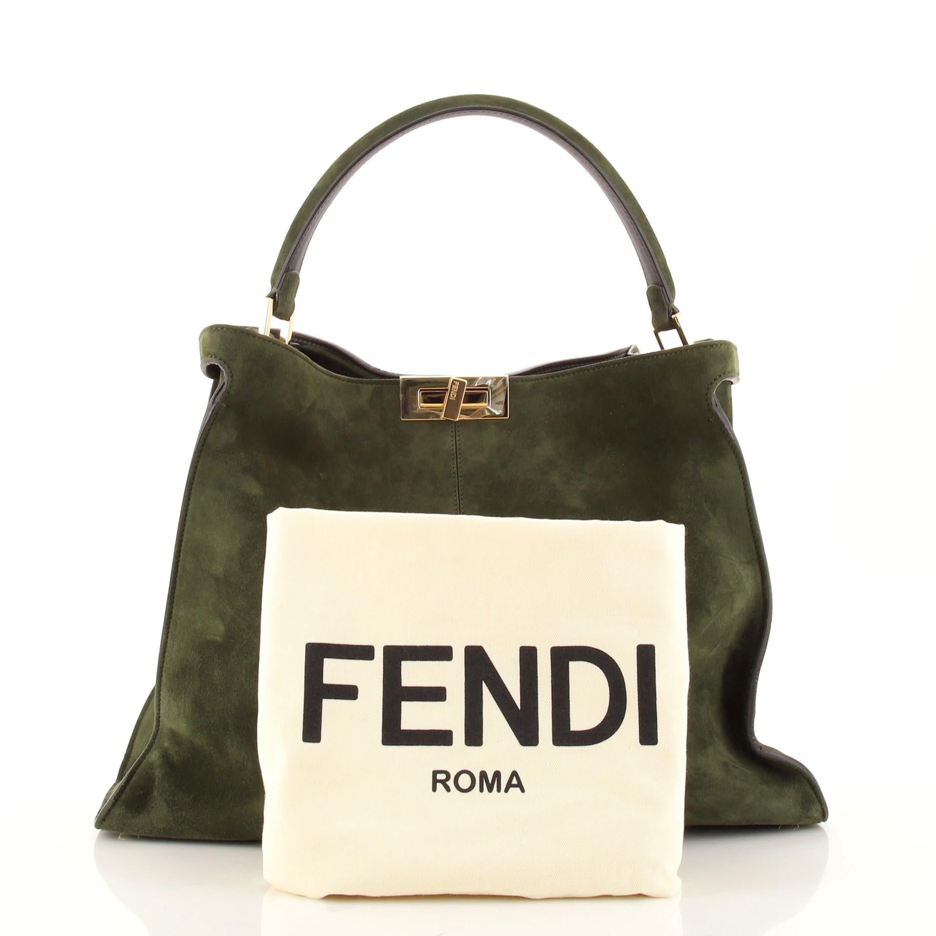 Fendi Peekaboo X-Lite Bag Suede Large