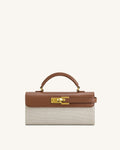 Keyla Top Handbag  Brown Canvas