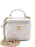 CHANEL Lambskin Quilted Pearl Crush Mini Vanity Case