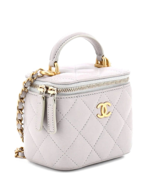 CHANEL Lambskin Quilted Pearl Crush Mini Vanity Case