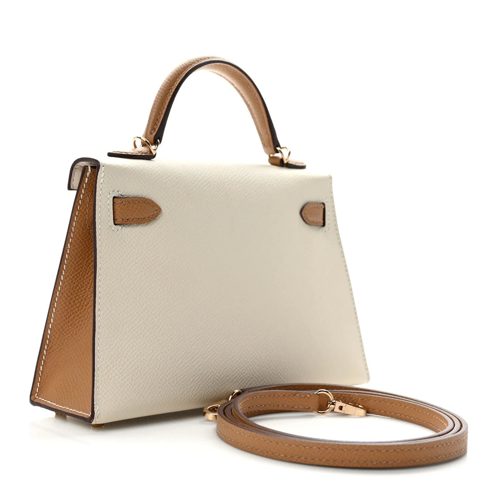 Hermes Epsom Horseshoe Mini Kelly Sellier 20 Craie Biscuit