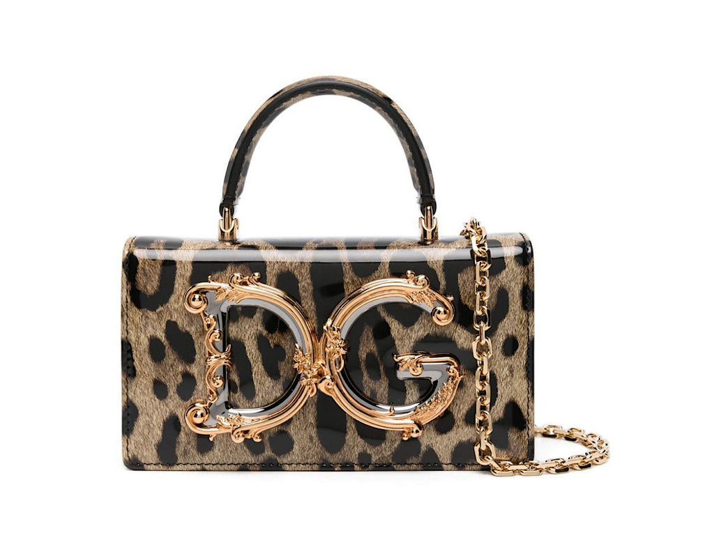 Dolce & Gabbana DG Girls Leopard Print Top Handle Bag