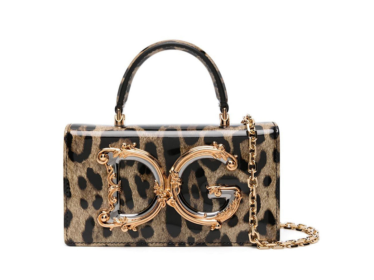 Dolce & Gabbana DG Girls Leopard Print Top Handle Bag