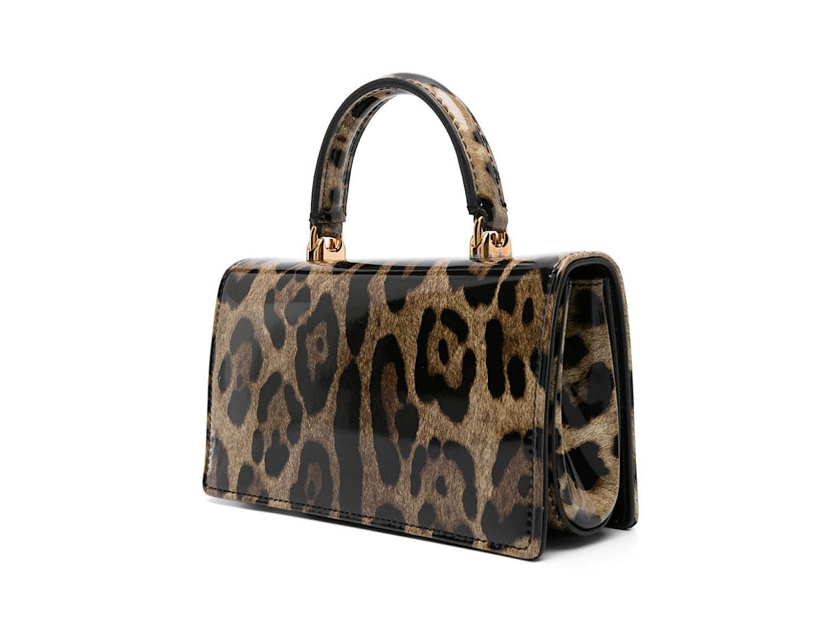 Dolce & Gabbana DG Girls Leopard Print Top Handle Bag
