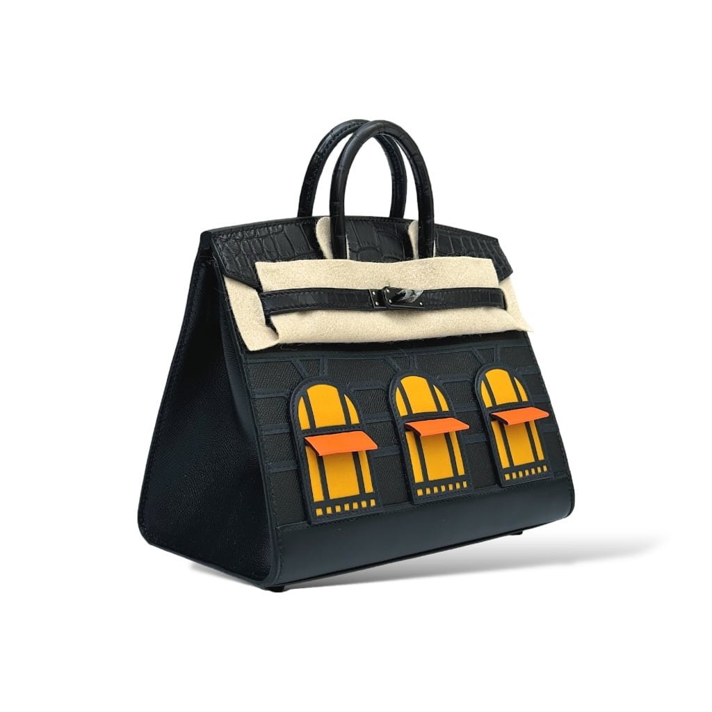 Hermes Birkin 20 Faubourg So Black Midnight BHW