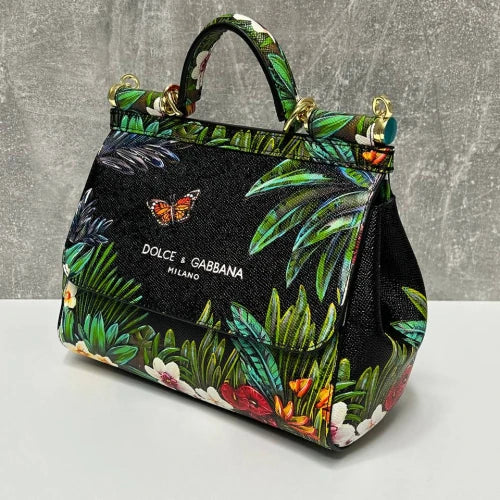 Dolce & Gabbana Flower Print Sicily Bag
