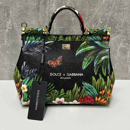 Dolce & Gabbana Flower Print Sicily Bag